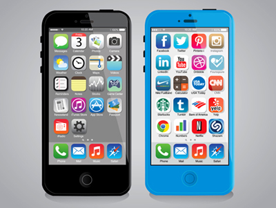 icons  apple mobile UI ux Interface REMIX redesign ios7 ios flat clean iphone concept Layout