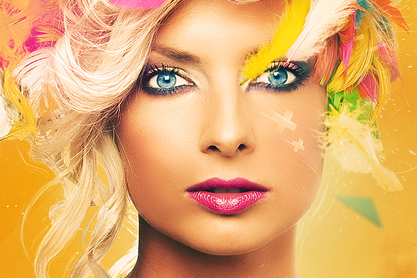 Love colors digital art Patrick monkel graphic model woman