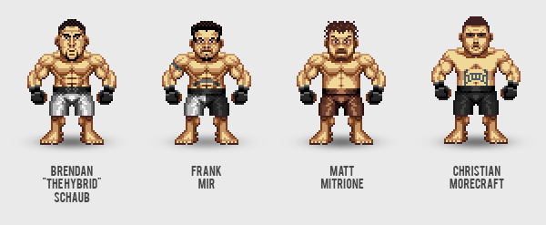 UFC Pixel art pixel MMA characters martial art fight nintend SEGA Retro game  retro game