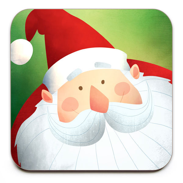 Christmas christmascard snowman santa penguin Rudolph reindeer elves elf winter coaster card gift present cute