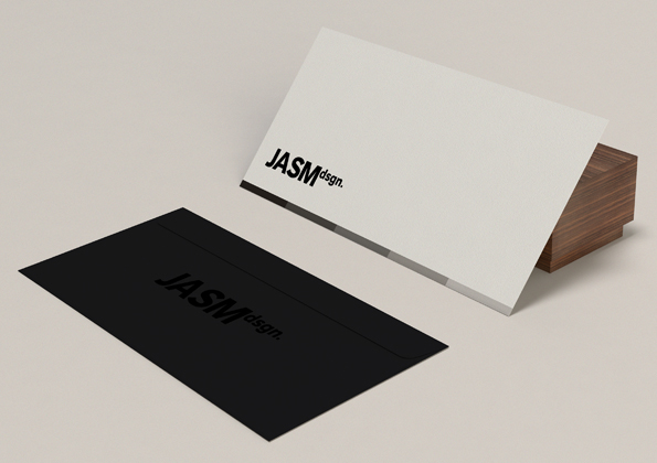 logo brand business card clean minimal letterhead simple black White design modern Stationery