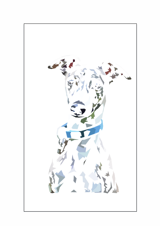 Adobe Portfolio whippet roo sighthound Windhund Low Poly polygon dog Pet puppy MakeItNYC