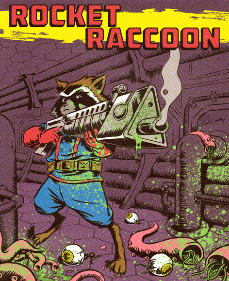comic movie Gun rocket animal sci-fi fantasy ink action