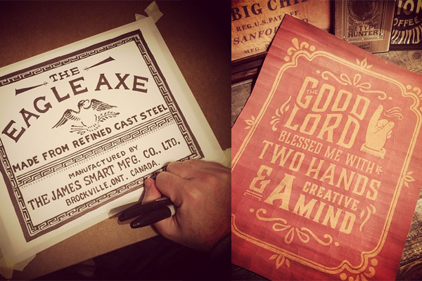 massive Typeface vintage lettering