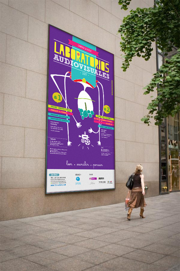laboratorio lab audiovisual taller infancia childhood festival afiche brand