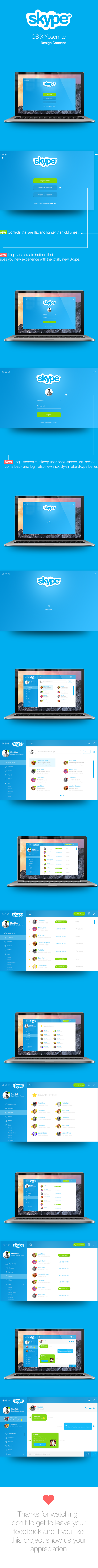 Skype macOS App UI/UX Design on Behance