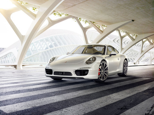 Porsche PORSCHE911 car 3D CGI HDR backplate rendering Cars valencia tunnel White Sportscar speedster