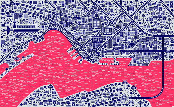 map vector Wired San Diego dubai Pynchon Los Angeles la map design mapa