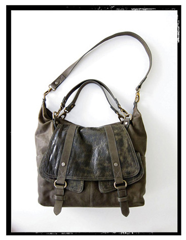 handbags Andrew Marc leather Fur canvas rugged brushed Material combination undercover