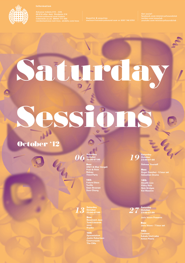 D&AD Ministry of Sound Saturday Sessions