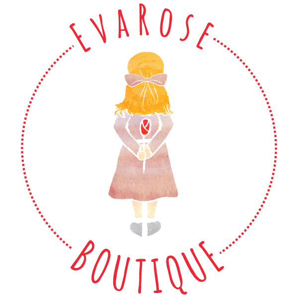 little girl rose logo EvaRose Boutique etsy