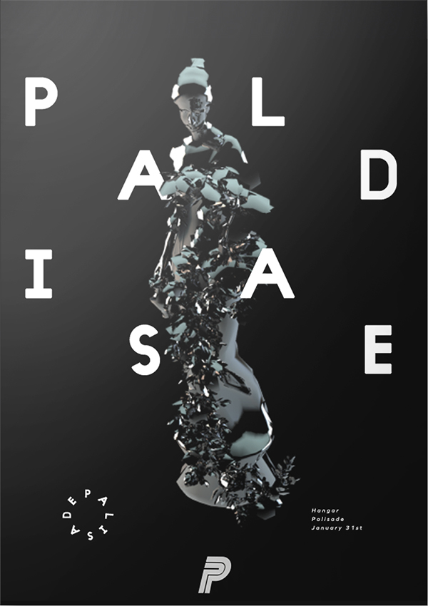palisade dublin hangar Nike 3D 3d render party party promo minimal Minimalism dark surrealism Digital Surrealism poster Poster Design