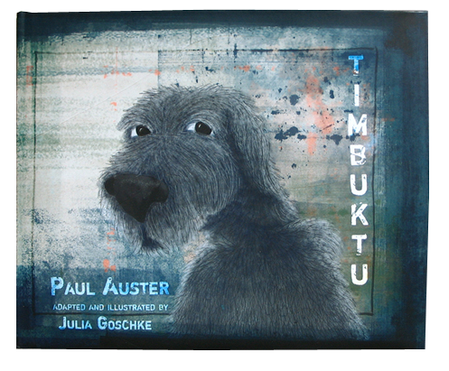 Timbuktu movie texture dog literature digital painting Paul Auster