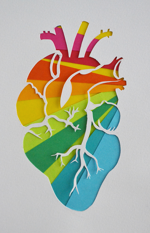 cardboard colors heart