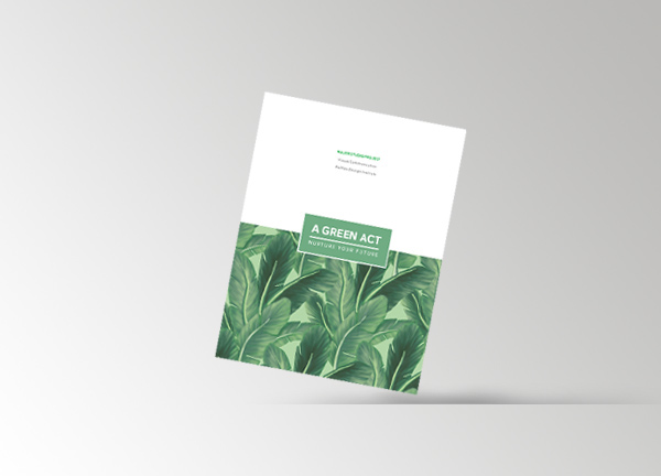 green act Sustainable book logo fingerprint Tree  design