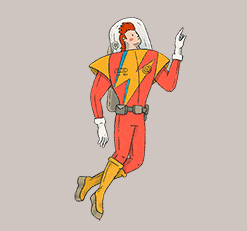 astronaut Bowie cosmonaut david bowie galaxy MajorTom music starman tribute universe