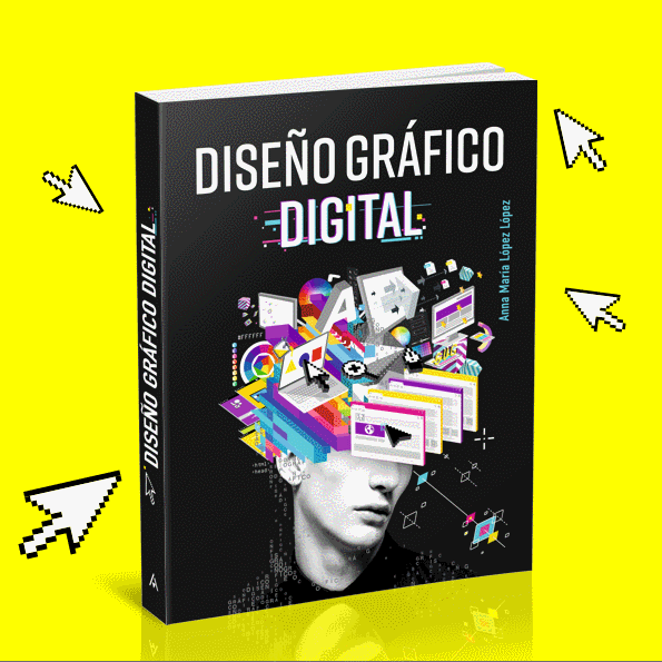 Cubierta del libro DISEÑO GRAFICO DIGITAL en post para redes sociales
