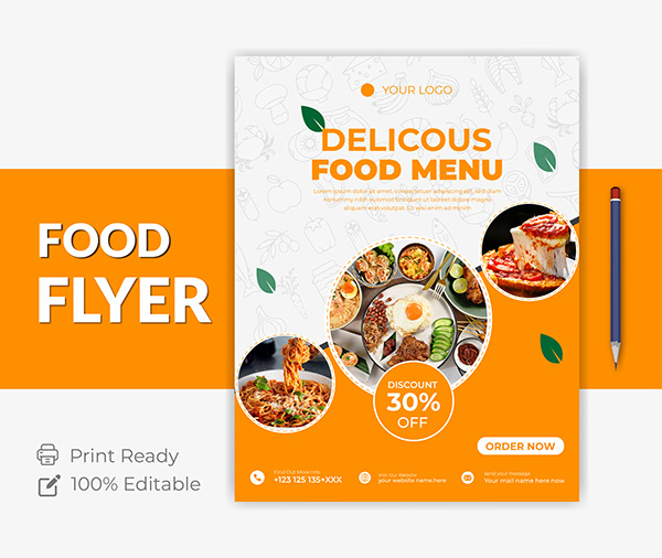 food restaurant flyer