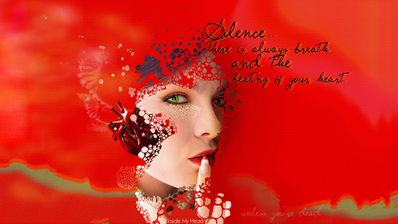 Wallpapers desktop wallpapers silence sayings bright colors photomanipulation