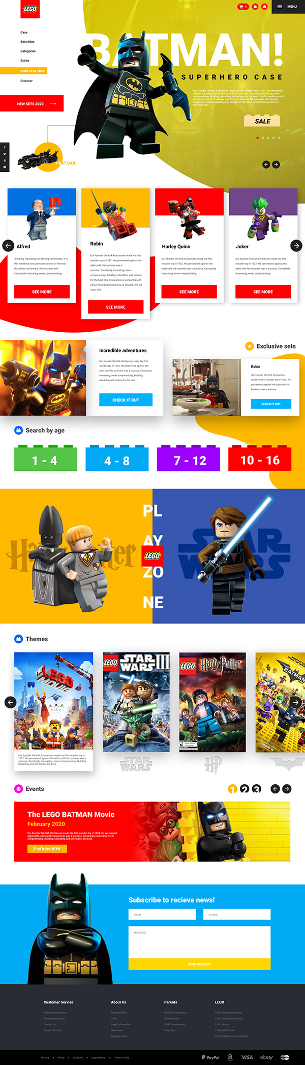 "LEGO BATMAN" Web design