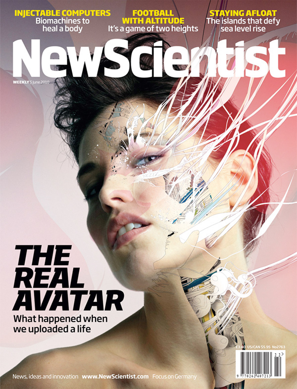 newscientist avatar Immortal brain cover beauty woman science editorial photo manipulation