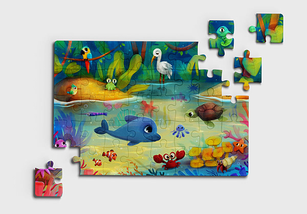 Children's puzzles "Tropics"