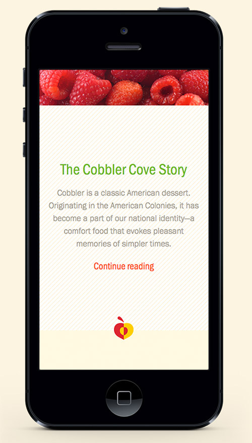Cobbler Cove dessert Website Responsive icons menu restaurant utah jibe demastrie SLC cobblercove