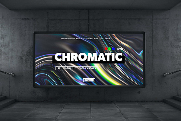 Chromatic vol.1 — 40 Abstract liquid metal backgrounds