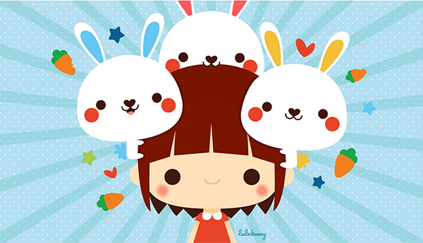 characters publishing   editorial picture books licensing pattern digital stickers cute kawaii luli bunny