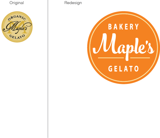 Gelato label design ice cream natural bakery Food  Retro circle