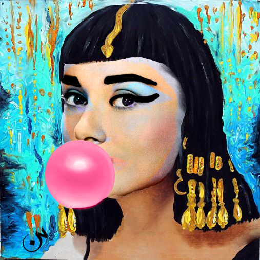 art Audrey Hepburn cleopatra collage digital painting mix painting   Pop Art