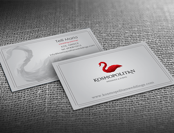 wedding planner logo design swan origami 