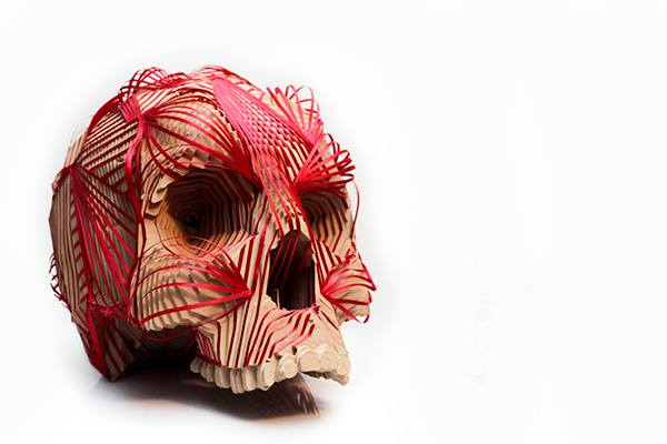 skull dead Day DayoftheDead ribbon red muscle