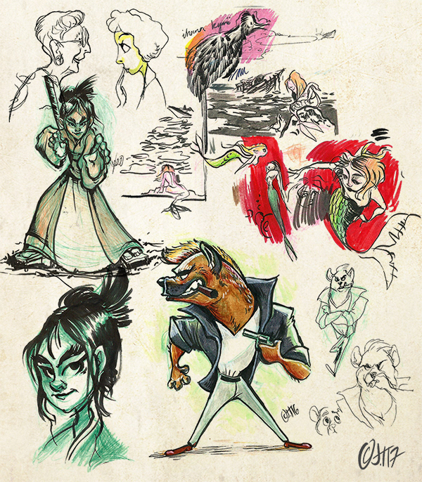 sketchbook sketches sketch doodle Drawing  traditional inking ILLUSTRATION  Character design 