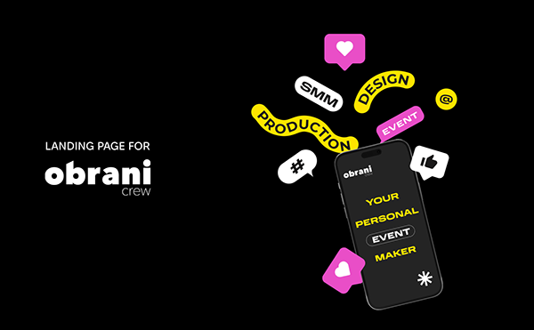Landing Page design and development for Obrani Crew