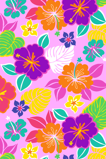 tropical flower pattern