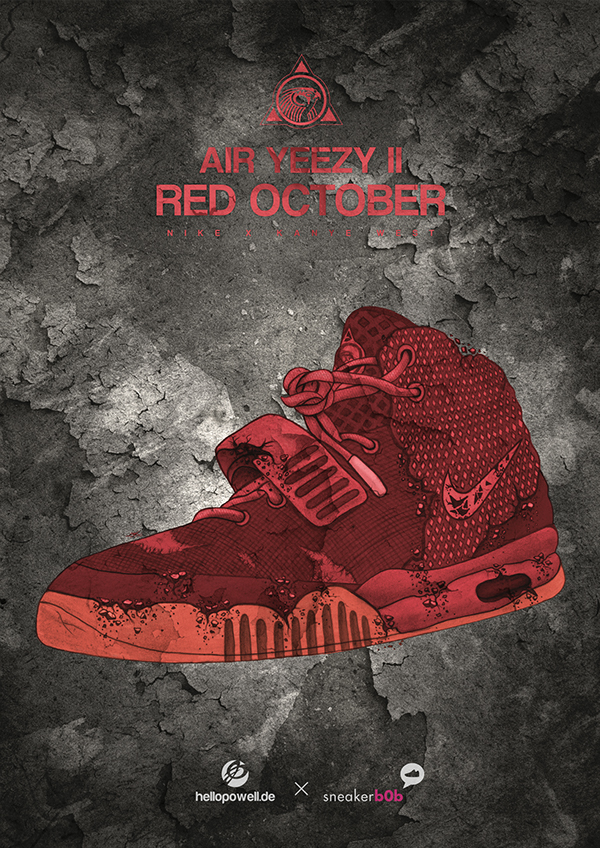 Cantidad de cuota de matrícula Roble Nike Air Yeezy II - Red October on Behance