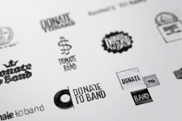 donate band logo font charity Custom crest red modern Website community donation social network