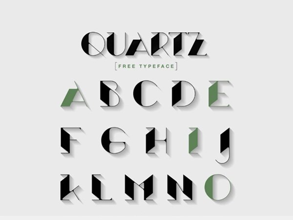 quartz   free art deco font on behance