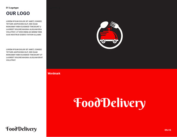 FOOD DELIVERY LOGO | BRAND IDENTITY | BRAND GUIDE |CAFE