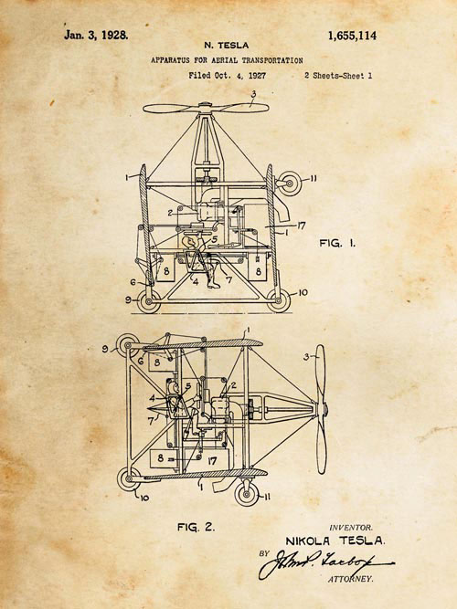 nikola tesla inventions Technology patent art