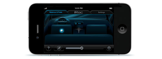 iRoc Radio car stereo equalizer light