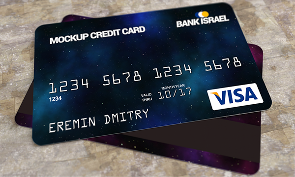 free Mockup Visa Master Card credit card psd download realistic new