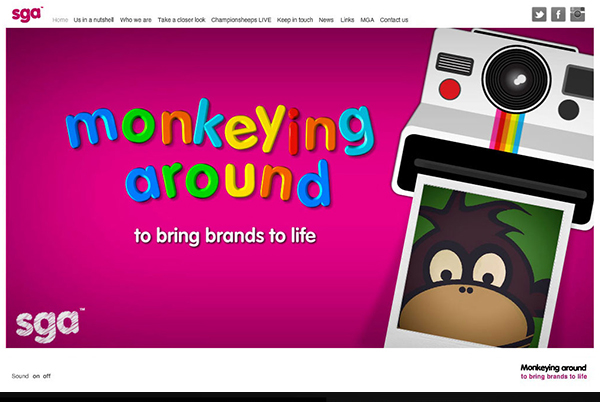 SGA monkeying around Retro POLAROID etcha-sketch Flash inspire animation  cartoon flash animation