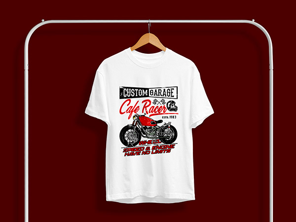 Cafe Racer T-shirt Design | Motorcycle T-shirt | Tee