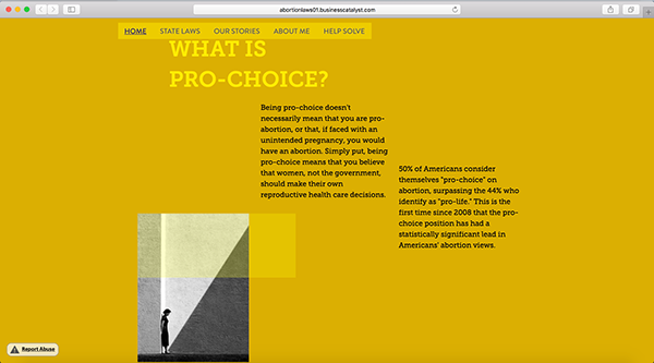 Abortion website—Pro choice vs Pro life