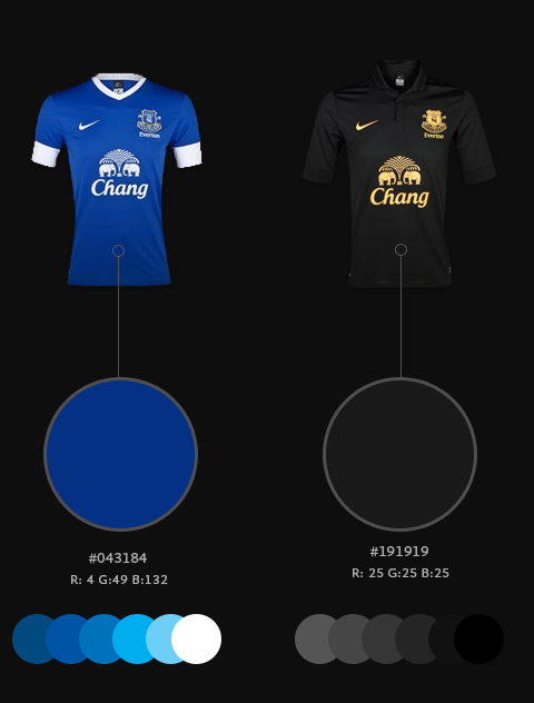 Everton football user-interface blue sports ux sport horizontal coding dark fitness