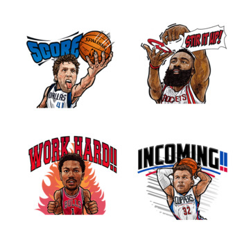 NBA X LINE STICKER / NBA super star NBA line sticker