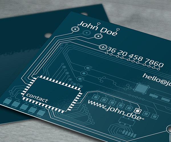 pcb PCB design business card vector mind-breaker printed circuit board contact