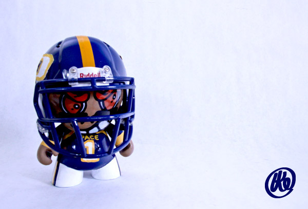 Munny Custom design pace university football nfl NCAA personal branding blue gold sports Product Photography productdesign